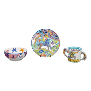 Three Gene Moore for Tiffany & Company Porcelain "Fantasy" Children's Tableware Service Set For Sale