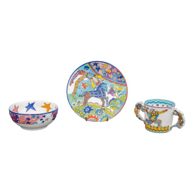 Three Gene Moore for Tiffany & Company Porcelain "Fantasy" Children's Tableware Service Set For Sale