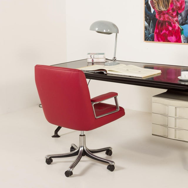 Mid-Century Modern Office Chair by Osvaldo Borsani for Tecno, 1970s For Sale - Image 3 of 17
