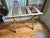 Wood Vintage Folding Luggage Rack / Quilt Stand With Floral Needlepoint Straps For Sale - Image 7 of 8