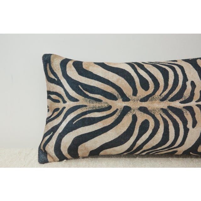 Contemporary Zebra Printed Lumbar Pillow Cover For Sale - Image 3 of 5