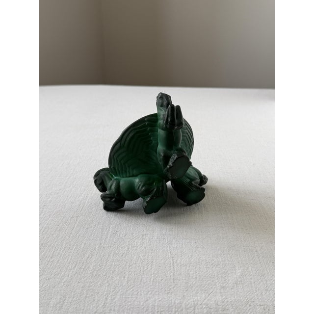 Forest Green Art Deco Ingrid Ashtray in Malachite Glass by Arthur Pleva for Curt Schlevogt, 1930s For Sale - Image 8 of 9