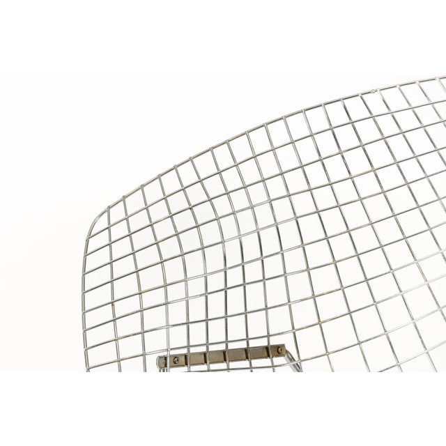 Silver Mid Century Modern Silver Diamond Wire Lounge Chairs by Harry Bertoia for Knoll For Sale - Image 8 of 13