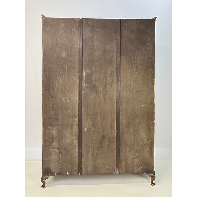 Wood Vintage English Burl Walnut Armoire by Hunters of Derby For Sale - Image 7 of 14