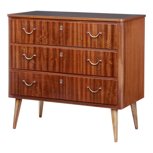 Mid 20th Century Danish Small Teak Chest of Drawers, 1960s For Sale