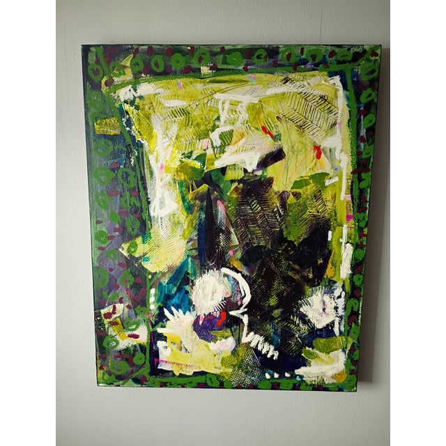 Mary Murdoch Original Abstract Expressionist Painting "Camping in the Jungle" – 24x30 For Sale - Image 12 of 13