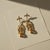 Fleur De Lis Chandelier Earrings Studs With Citrine in Silver, Gold, A Pair For Sale - Image 6 of 6