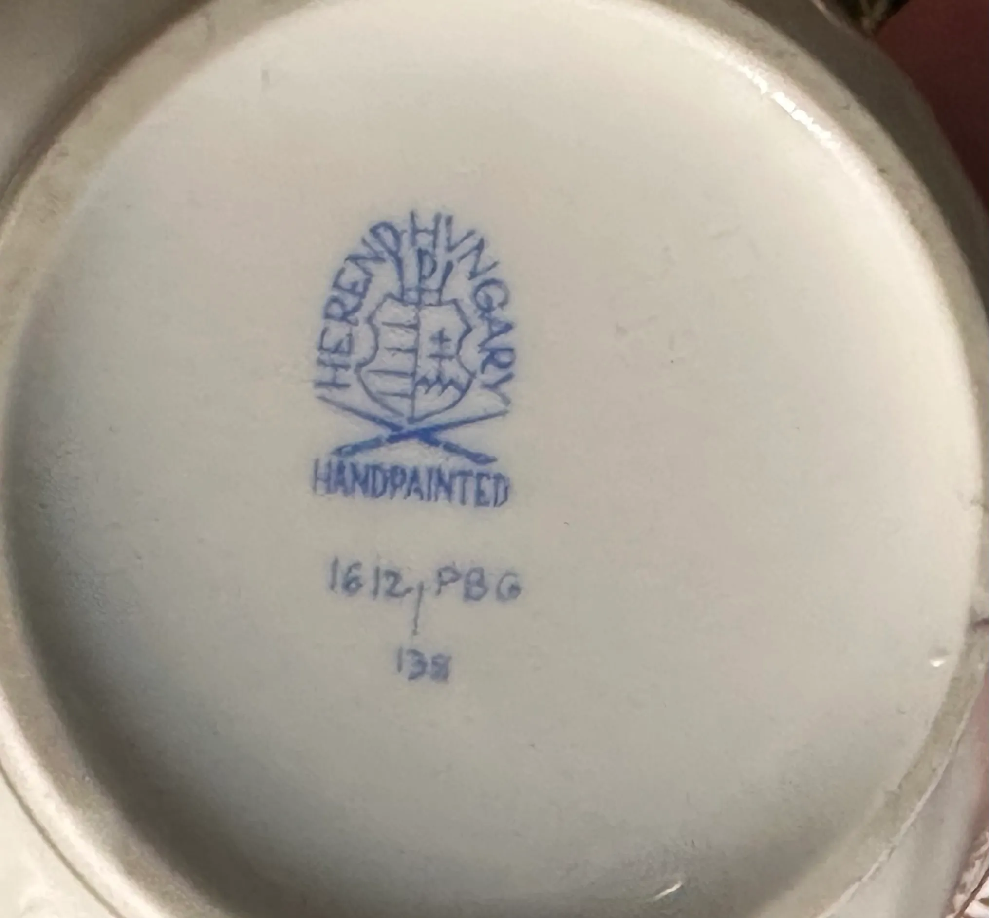 Herend Hungarian Porcelain Blue Garland Coffee Pot | Chairish
