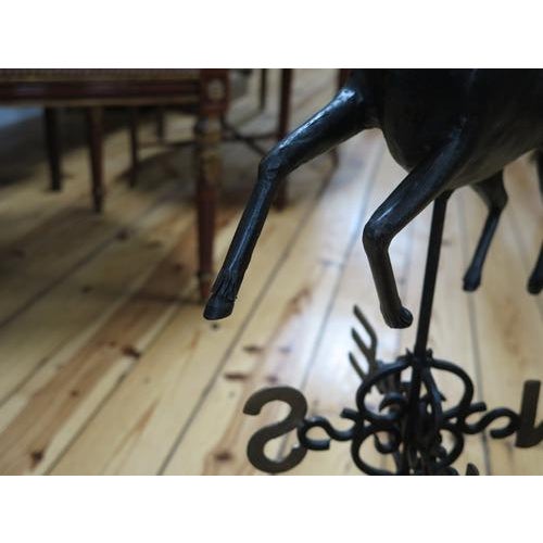 Traditional 1990s Pair Horse Weathervanes on Stand For Sale - Image 3 of 8