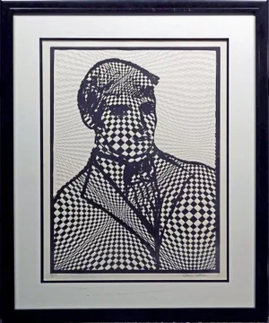 1980s Irene Stein "Untitled" Man Hand Signed Numbered Etching, Framed