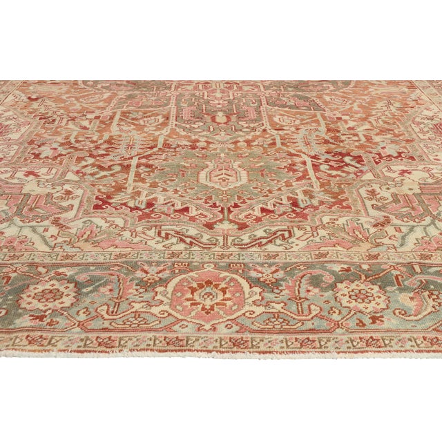 Antique Persian Heriz Rug, 08'04 X 11'06 For Sale - Image 4 of 10