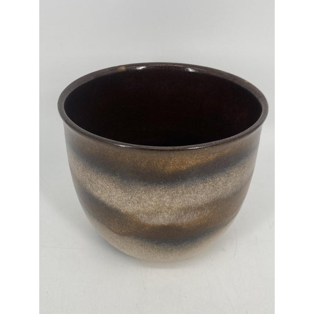 Brown German Glazed Ceramic Pot from Scheurich, 1960s For Sale - Image 8 of 8