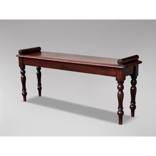 George III Mahogany Hall Bench, 1790s For Sale - Image 6 of 8