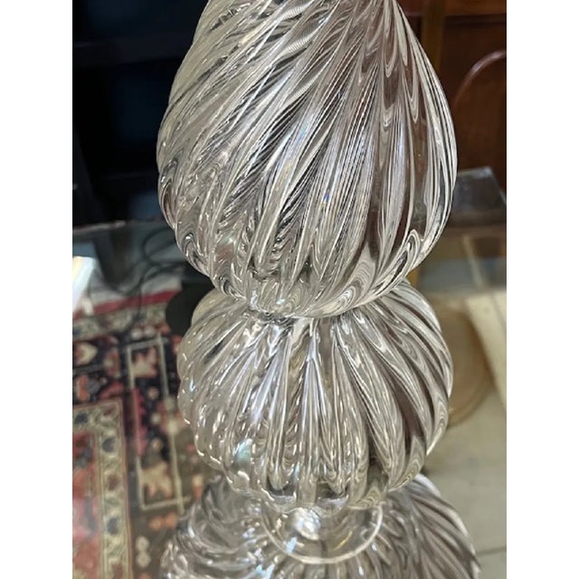 Clear Murano Glass Floor Lamp by Antonio Seguso, 1980s For Sale - Image 8 of 10