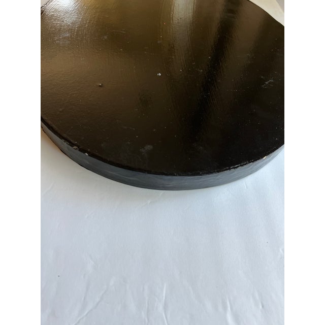 1990s Black Papier Mache Tray With Colorful Peppers For Sale - Image 5 of 6