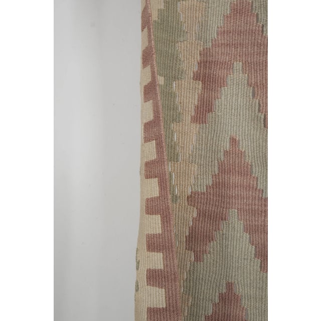 Vintage Pastel Floor Kilim Rug 4'6" X 7'7" For Sale - Image 12 of 13