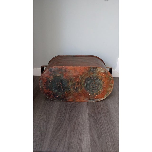 Antique Oval Copper Wash Tub For Sale - Image 6 of 7