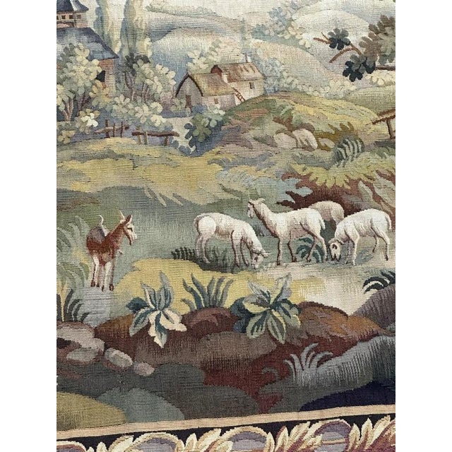 1920s Mid-Century Modern French Handwoven Aubusson Tapestry, 1920s For Sale - Image 5 of 18