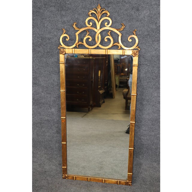 Mid 20th Century Pair 1960's Palladio Italian Gilt Mirrors For Sale - Image 5 of 6