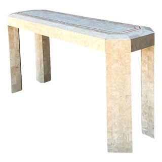 Vintage Tessellated Stone Console Table For Sale