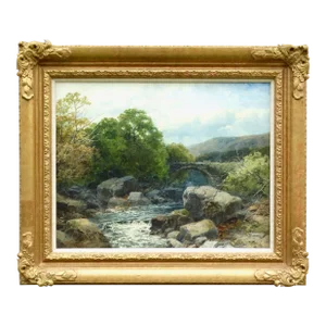 'Waterfall in the Dales' Landscape, John Brandon Smith (1848-1891)
