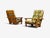 1970s Collden, Brutalist Lounge Chairs, Pine, Fabric, Sweden, 1970s For Sale - Image 5 of 14