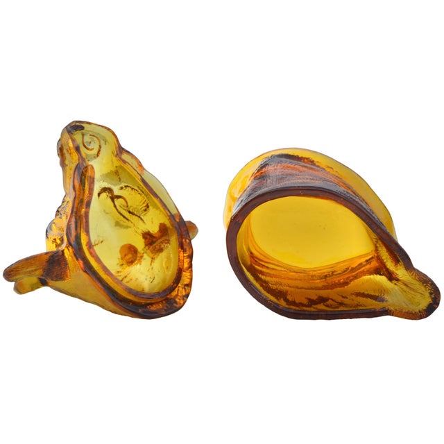 Glass Mid 20th Century Handblown Textured Art-Glass Bull Candy Dish For Sale - Image 7 of 7