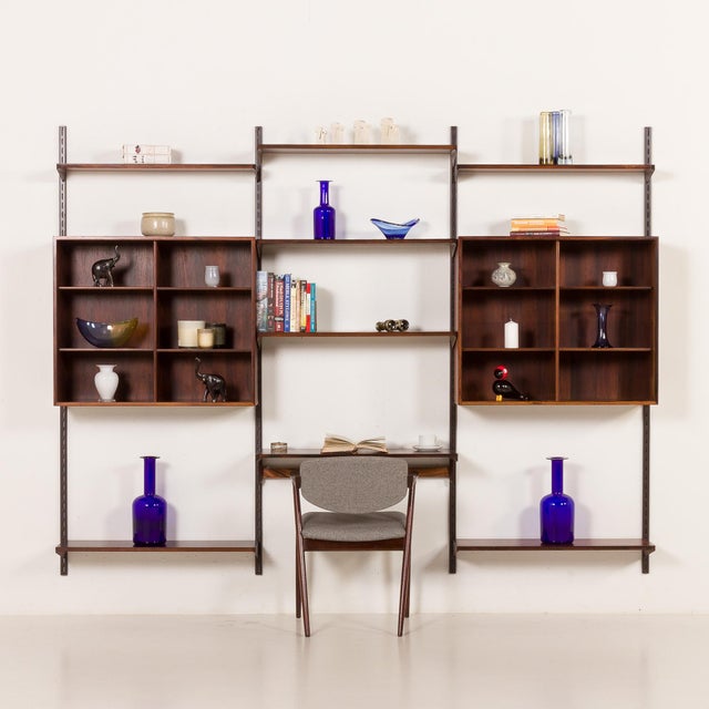 Rosewood Wall Unit by Kai Kristiansen for FM Mobler, Denmark, 1960s For Sale - Image 15 of 16