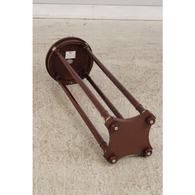 Baker Mahogany Round Plant Lamp Stand For Sale - Image 11 of 13