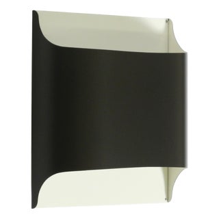 Metal Wall Lamp in Anthracite and White from Staff, 1970s For Sale