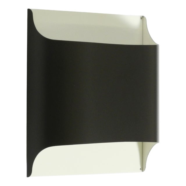 Metal Wall Lamp in Anthracite and White from Staff, 1970s For Sale