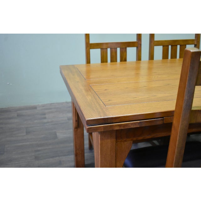 Mission Stow Leaf Dining Table - Light Oak For Sale - Image 9 of 9