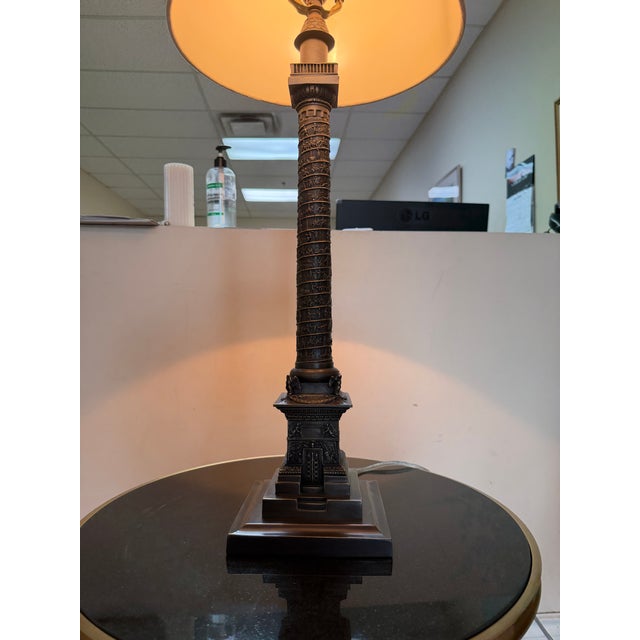2000 - 2009 Vendom Tower Solid Brass Table Lamp For Sale - Image 5 of 6