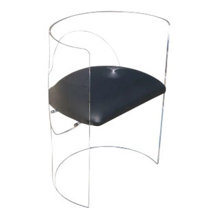 Charles Hollis Jones Floating Seat Lucite Chairs, Signed For Sale