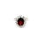 Not Yet Made - Made To Order Antique Style Garnet and Zircon Halo Cluster Ring in Sterling Silve- Size 8.5 For Sale - Image 5 of 12