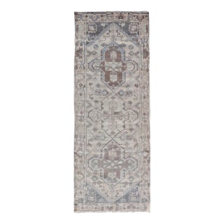 Vintage Persian Hamadan Runner With Medallions by Keivan Woven Arts For Sale