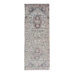 Vintage Persian Hamadan Runner With Medallions by Keivan Woven Arts