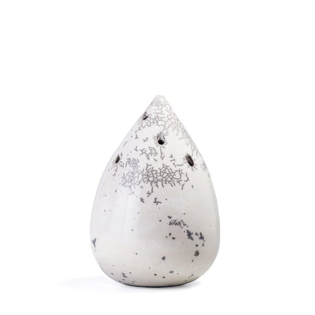 Japanese Modern Goccia Raku White Ceramic Incense Holder For Sale - Image 6 of 6