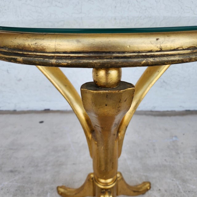 Mid Century Giltwood Side Center Table For Sale - Image 10 of 10