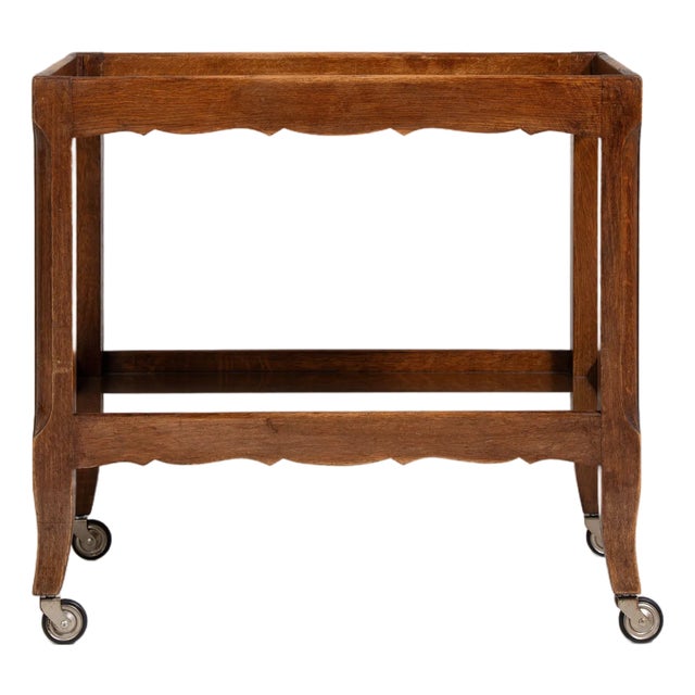 French Oak Bar Cart, Antique, France, Circa 1940 For Sale