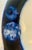 Antique English flow blue platter featuring a rich blue border with medallions with floral and oriental designs. Marked...