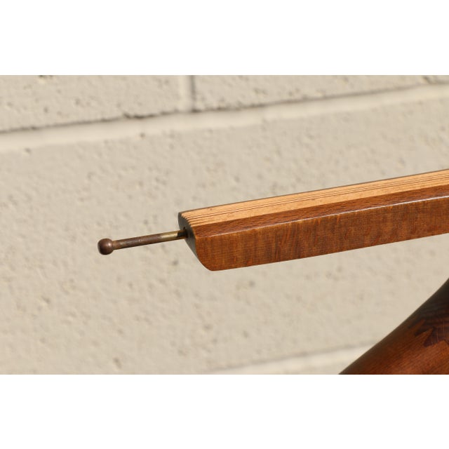 1960s Italian Mid-Century Modern Gentleman’s Valet Butler Chair With Rush Seat For Sale - Image 11 of 18