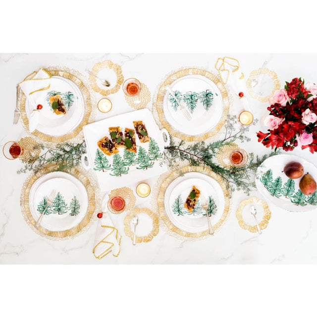 Traditional VIETRI Lastra Holiday Sixteen-Piece Place Setting For Sale - Image 3 of 12