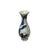 Oriental Small Blue White Scenery Graphic Flower Shape Porcelain Art Vase For Sale - Image 4 of 10