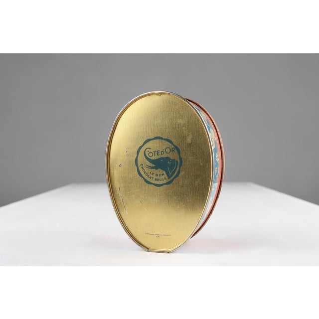 Vintage Tin Cote Dor Easter Can with Rabbit and Ducks, 1930s For Sale - Image 9 of 10
