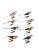 Set of 8 Mercury Glass Bird Clip on Ornaments For Sale - Image 4 of 5