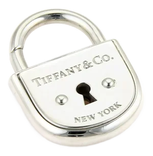 Tiffany & Co. Arc Pad Lock Sterling Silver Charm Pendant
