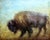 Tatanka by Brian Sostrom | Acrylic on panel of a bison in a natural setting For Sale