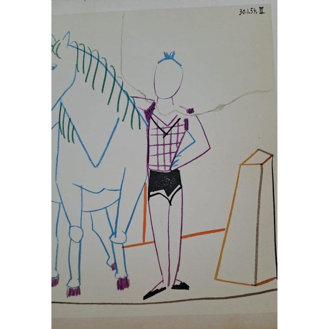 Pablo Picasso (1881-1973) The Horsewoman and the Clown, 1954 Color lithograph on thick paper Dated in the plate but...