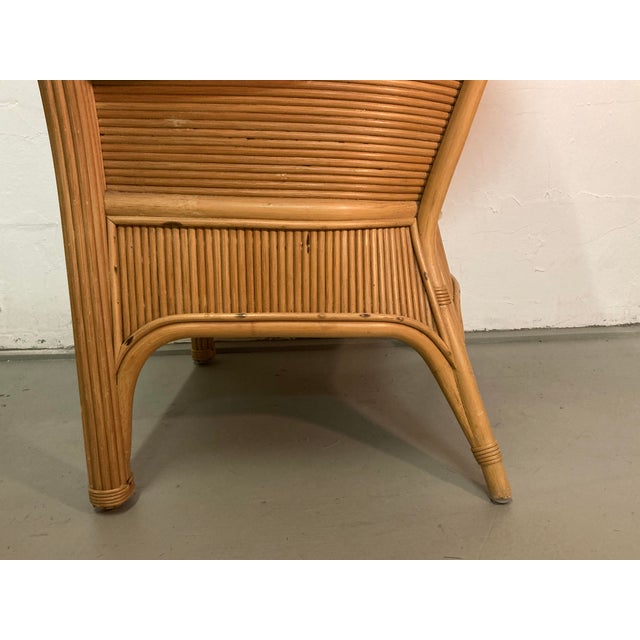 Pencil rattan arm- or club chair, in the style of Vivai del Sud or Dal Vera, Italy, 1980s-1990s. This chair is in great...